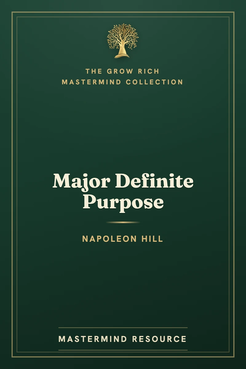 Major Definite Purpose ,  Napoleon Hill